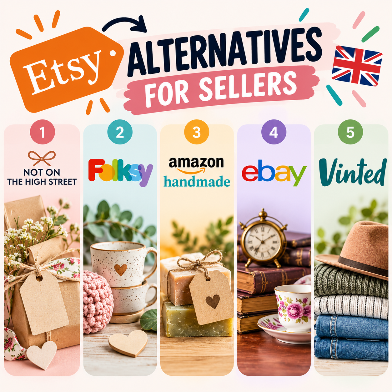 best websites like etsy to sell on 2026