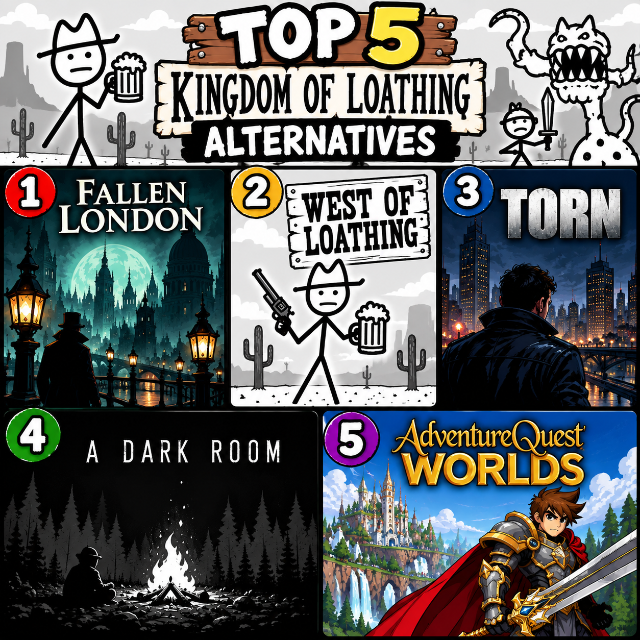 best game sites like kingdom of loathing