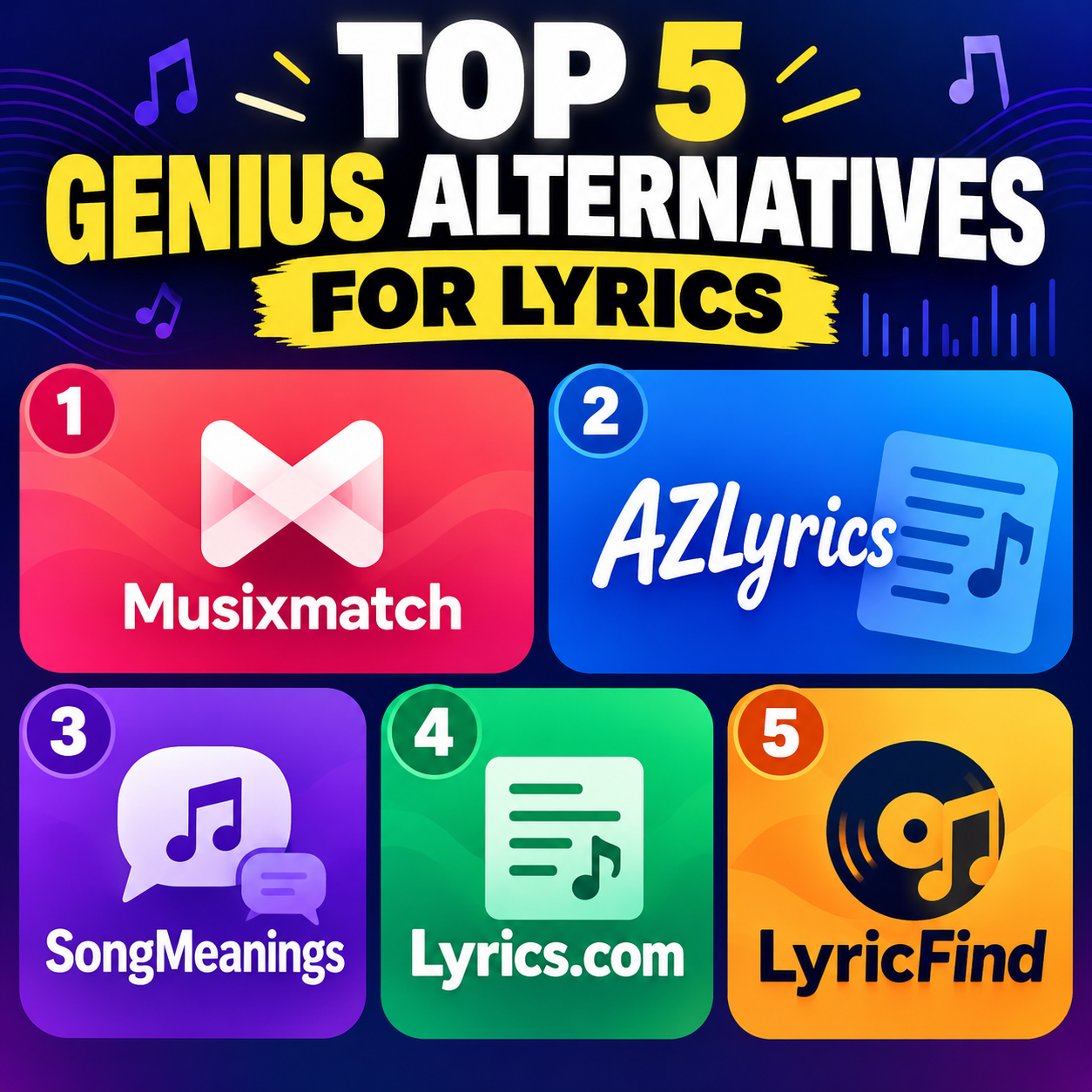 best genius lyric site alternatives