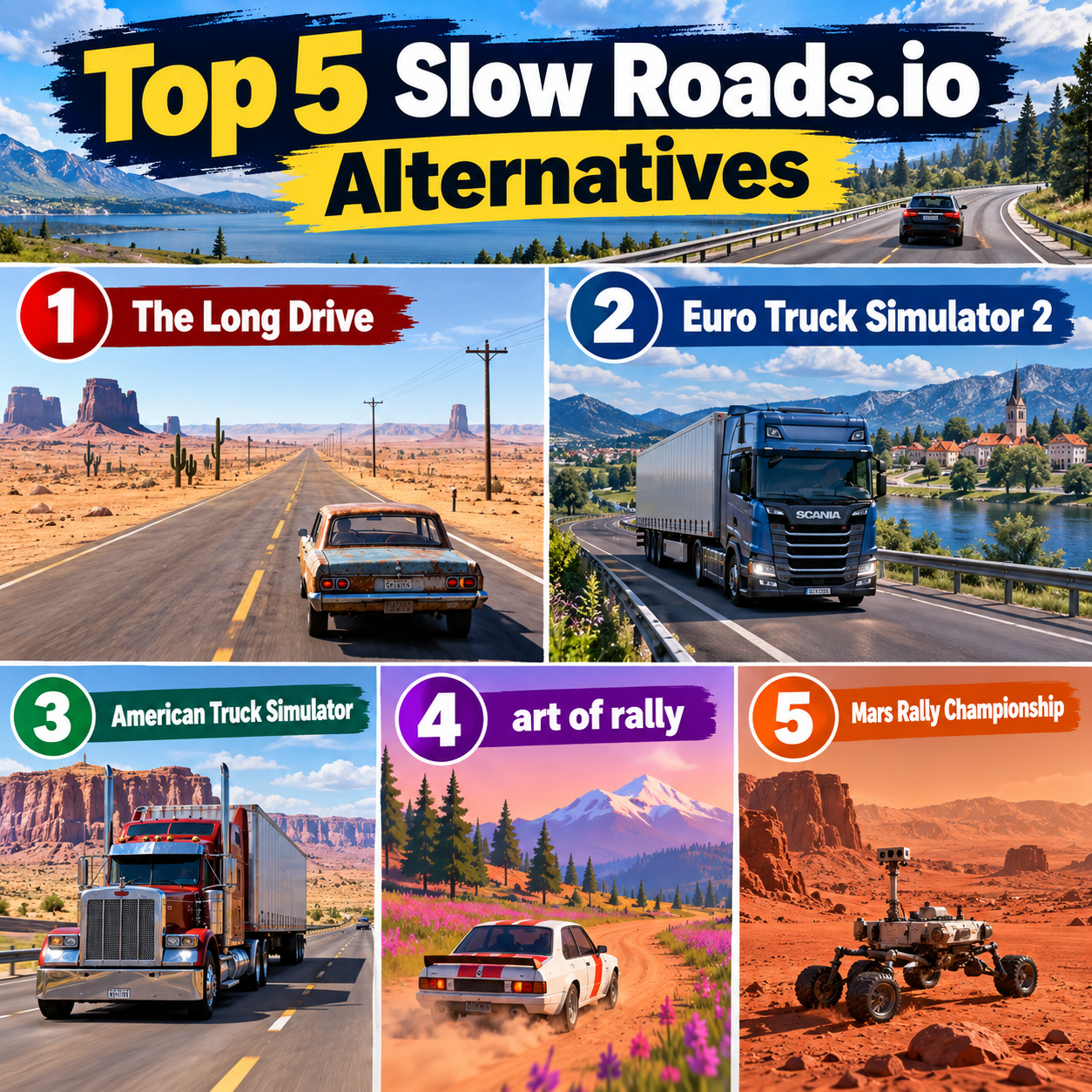 5 best slow roads alternatives